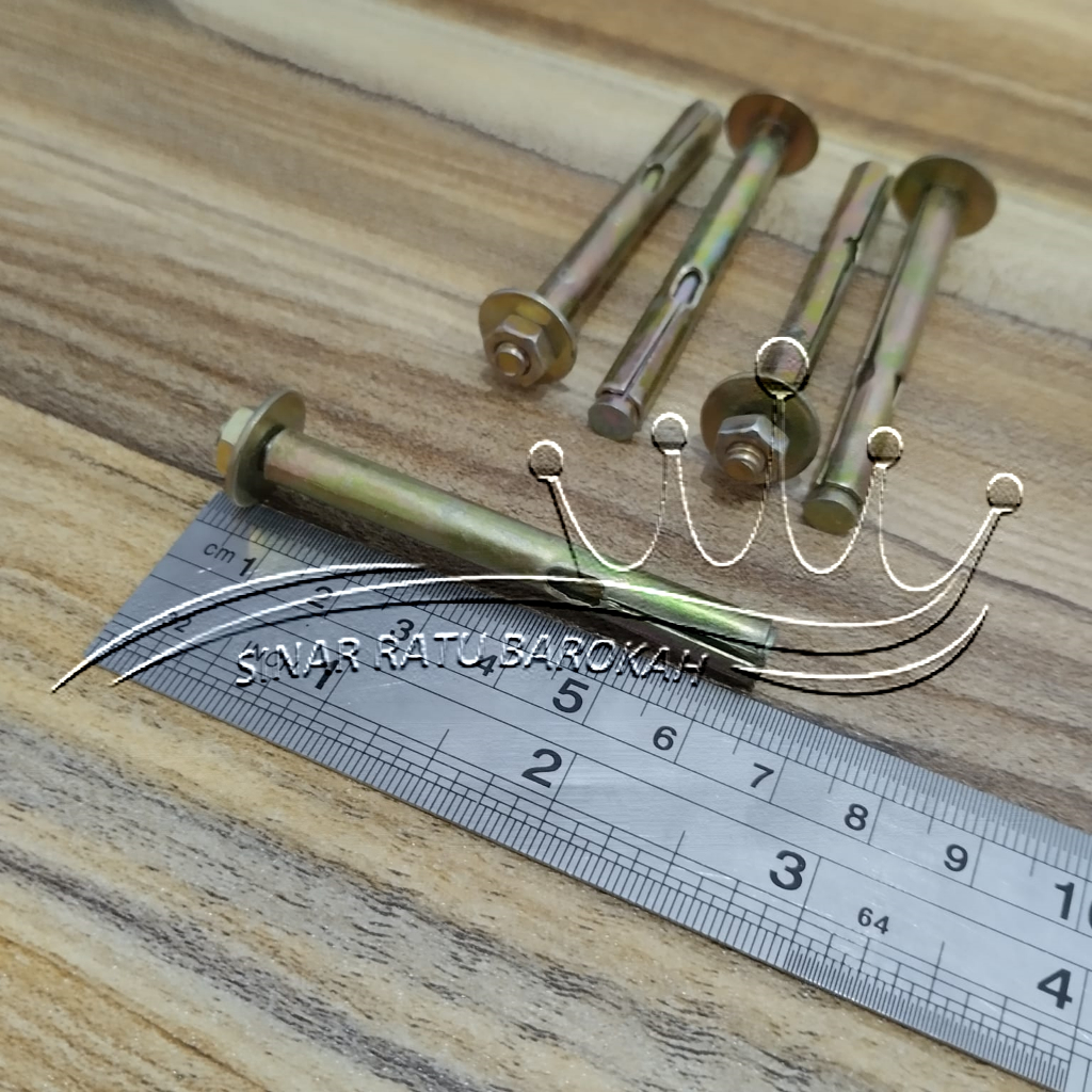 DINABOLT M6X65 M6 X 65 PANJANG 6,5CM 6,5 CM DYNABOLT KUNCI 8 6X65 6 X 65 ANCHOR BOLT BAUT BETON BAUD