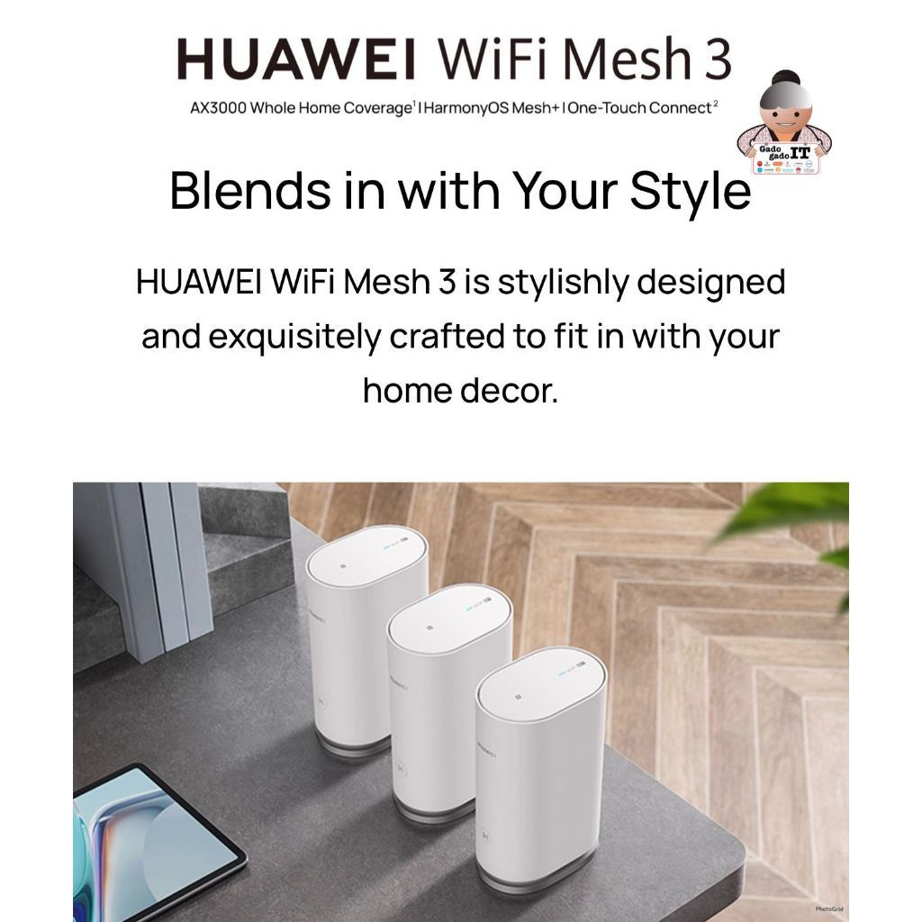 HUAWEI WiFi Mesh 3 AX3000 Whole Home Mesh Wi-Fi 6 Plus System