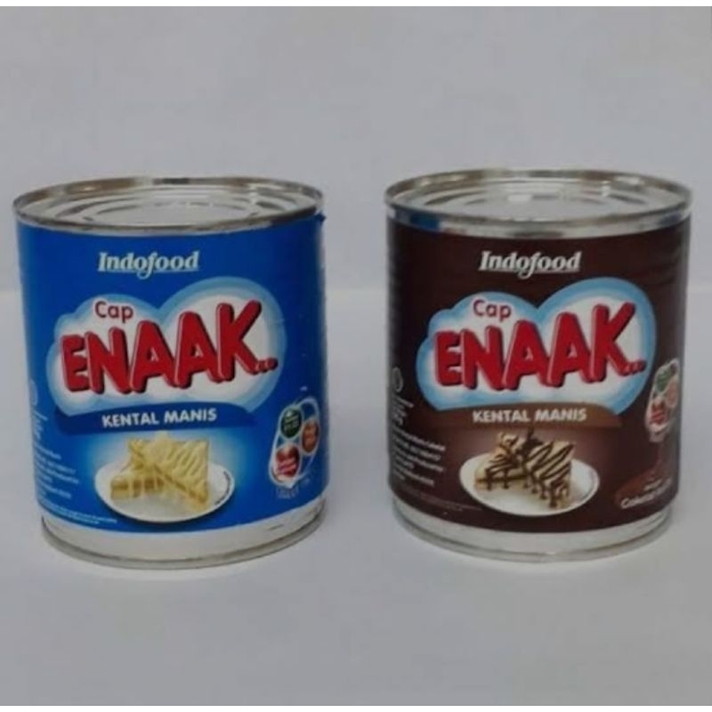 

susu SKM cap ENAK 375 gram putih dan coklat