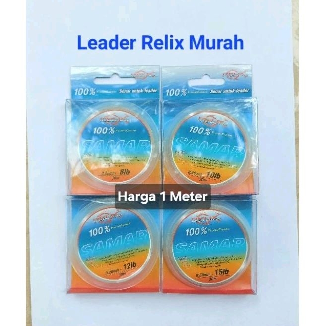 Leader Relix Nusantara Samar Siluman 4Lb 6Lb 8Lb 10Lb 12Lb 15Lb 20Lb 30Lb Harga 1 Meter - Senar Mura
