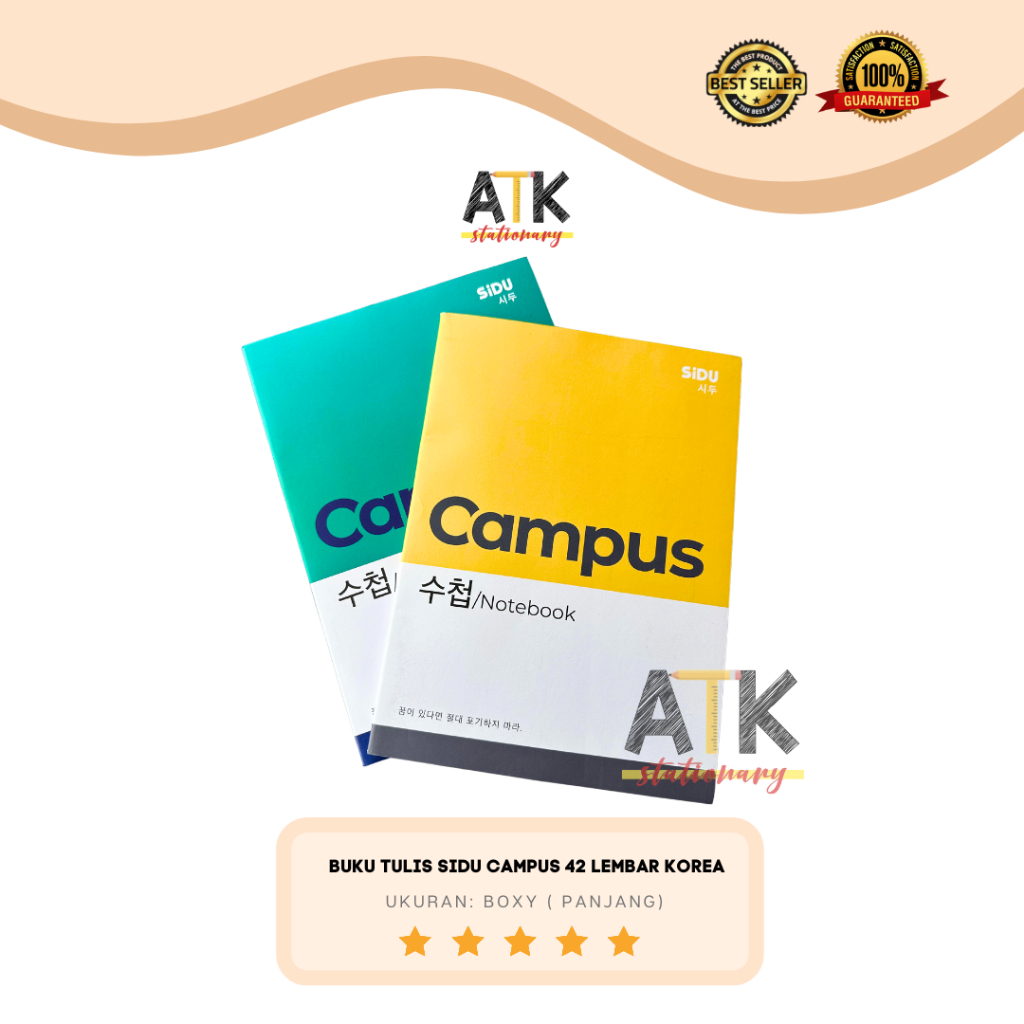 

Buku Tulis Campus Korea SiDU Maxi 42 Lembar Motif Boxy Panjang 1 Pack ( Isi 5 Buku) atk