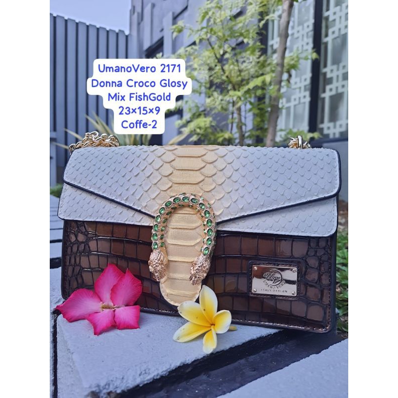 UMANO VERO DONNA CROCO  ORI BRAND S2171 VARIAN WHITE/PUTIH