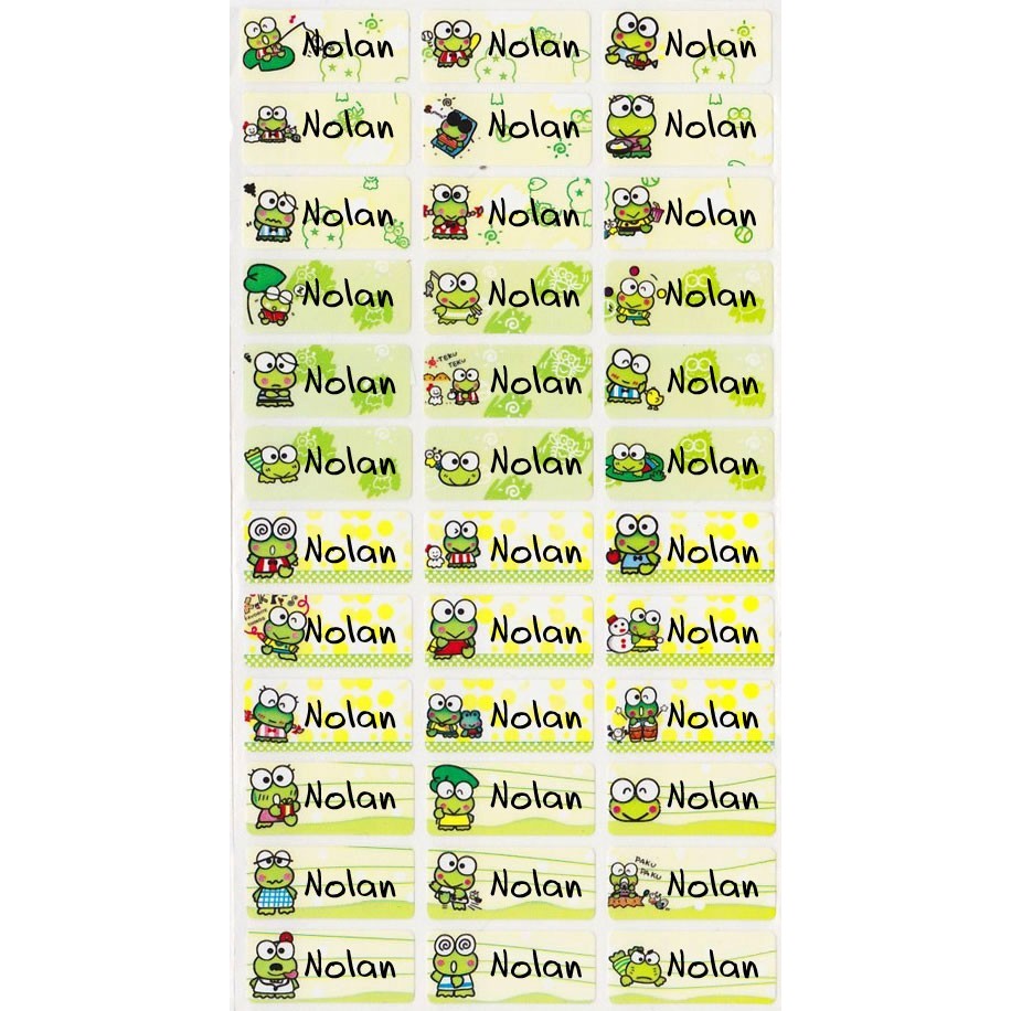 

Sticker / Label Nama Waterproof - Keropi