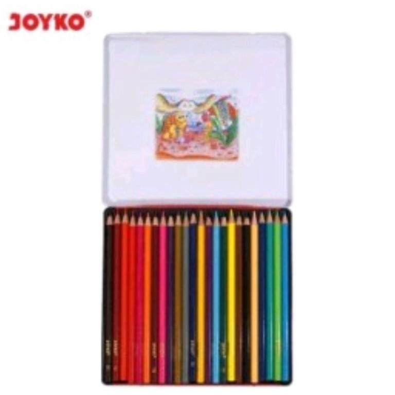

KODE O99O Pensil Warna Joyko Superior 24 Warna Kaleng CP24TC Tin Case Color Pencils Joyko 24 Kaleng