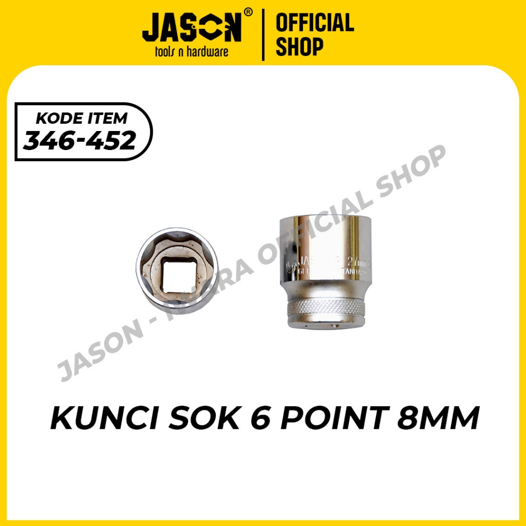 JASON KUNCI SOK 6 POINT | SOCKET CHROME