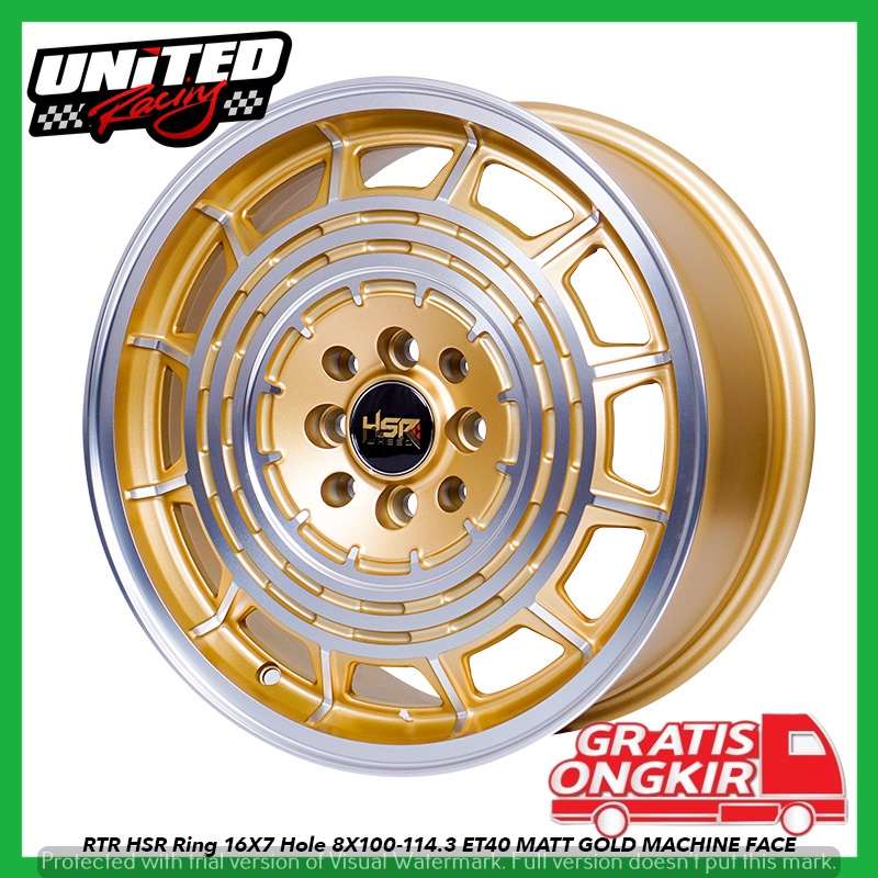 PELEK MOBIL RING 16 UNTUK AVANZA  BALENO SWIFT IGNIS SPLASH R16 VELG RETRO GOLD EMAS