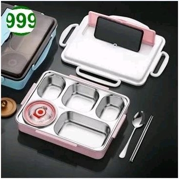 LUNCH BOX #263 • LUNCH BOX SEKAT 5 + TAS STAINLESS STEEL SUS 304 • LUNCH BOX STAINLESS STEEL 304