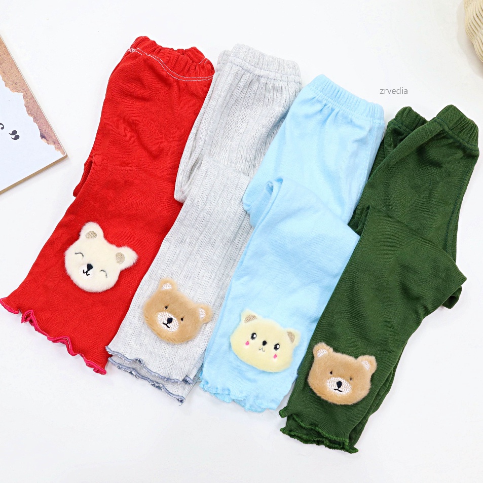 Diskon Irit  IMPORT Legging Dahyun uk Bayi 312 Bulan  Cotton Rib Celana Panjang Premium Anak Perempu