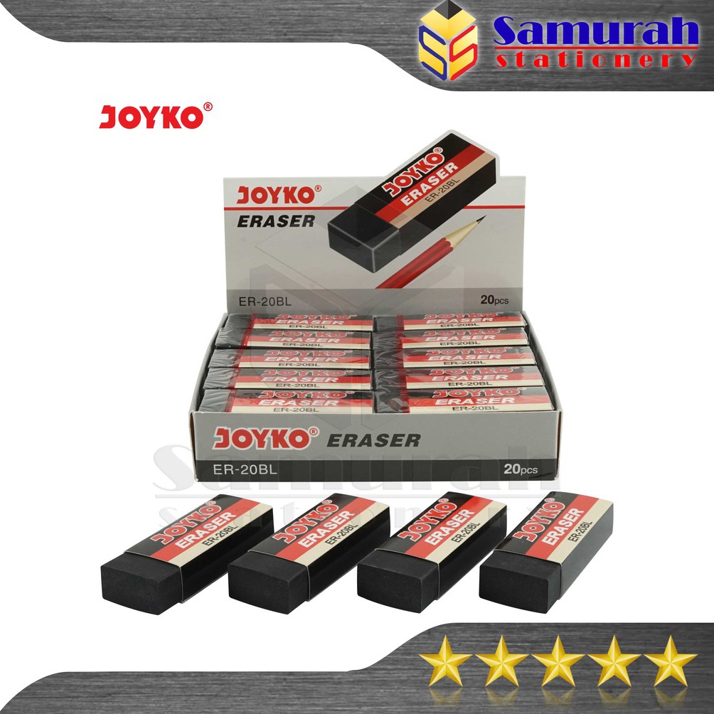 

KODE Q95L Penghapus Pensil Joyko B2 Besar Sepak isi 2 Pcs ER2 BL Hitam B2 Putih