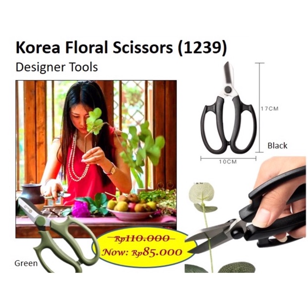 

KODE H8G Korea Floral Scissors 1239 Gunting Bunga Barang florist