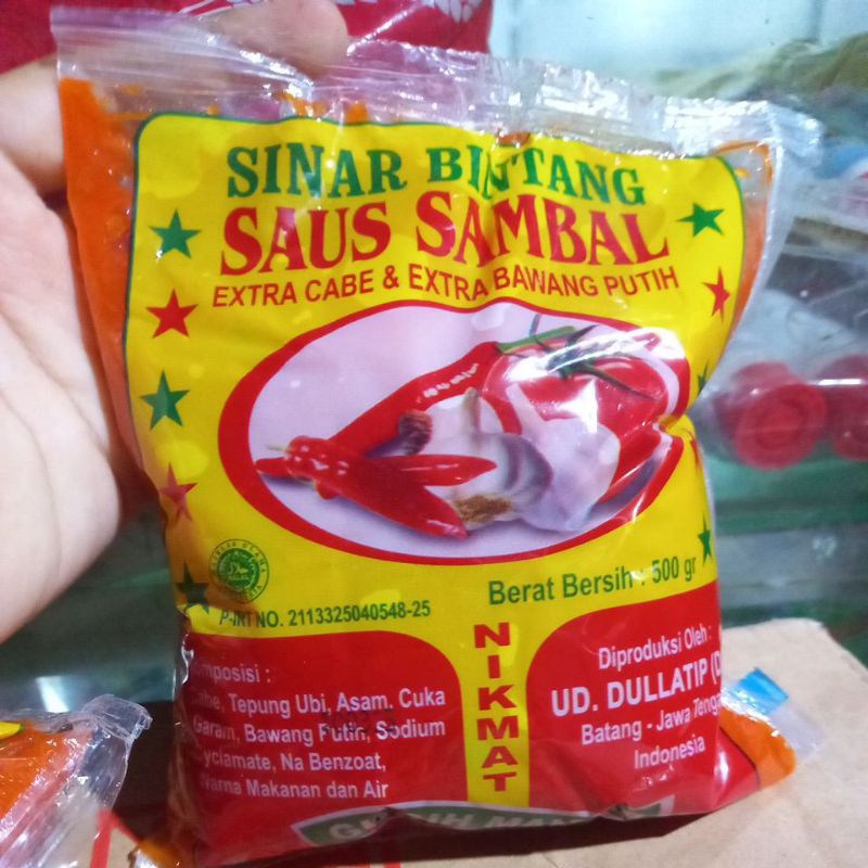 

Sinar Bintang Saus Sambal extra bawang 500 gr