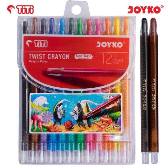 

KODE B76E Crayon putar 12 warna Titi TWCR12S 12 Warna Colors twist krayon