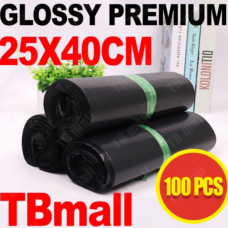 

KODE G97H Plastik Packing 25x4Cm Polymailer LDPE Hitam Anti Plong Lem Perekat Tebal Termurah Grosir