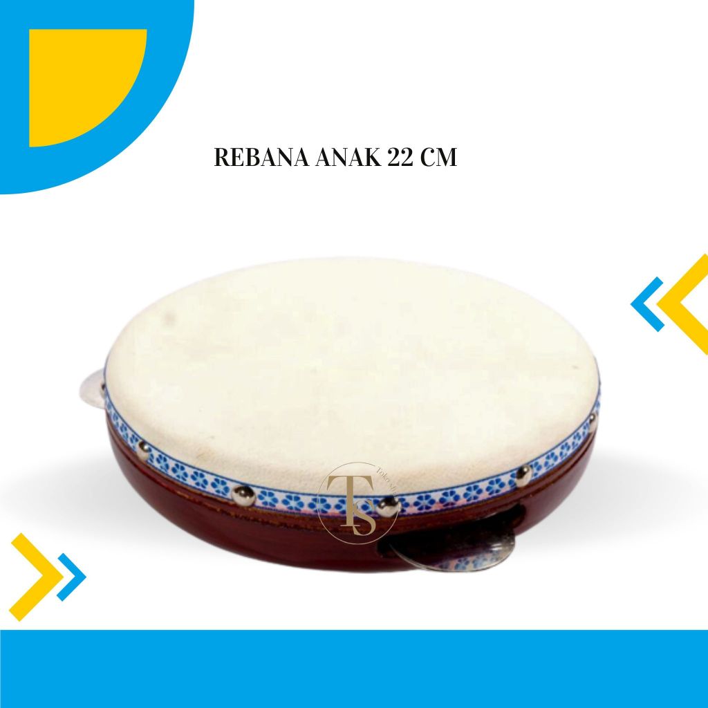 rebana mainan anak  ukuran 22cm alat musik rebana  rebana anak alat rebana alat hadroh rebana hadroh