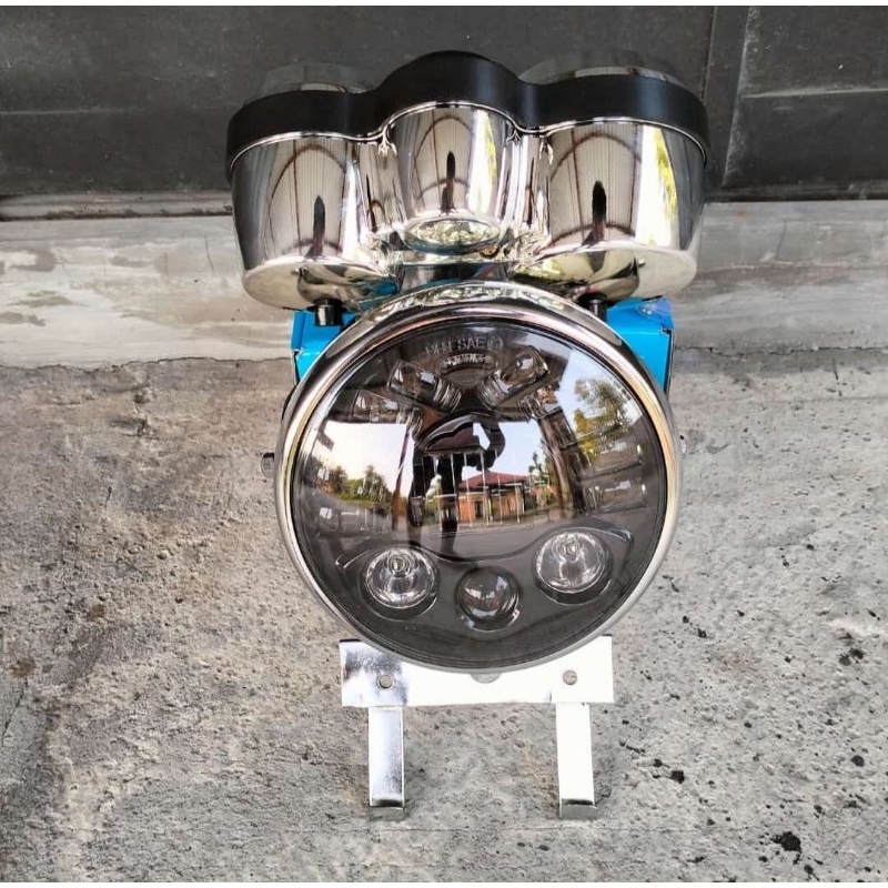 lampu daymaker 7 inch 19 led ninja ss set batok produk day breket ninja spidometer ninja SS RR assy 
