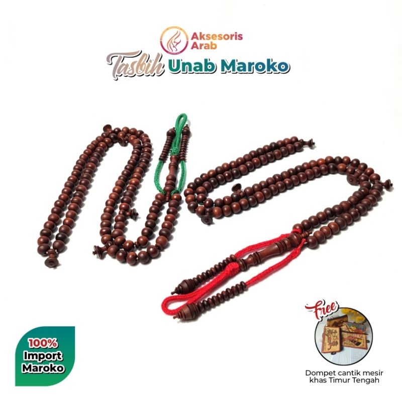 Tasbih Unab Bulat Tasbih Unab Maroko Asli dari Kota Fez Maroko