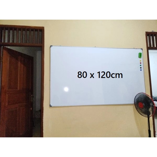 

Whiteboard gantung magnet 80 x 120 bisa gojek grab