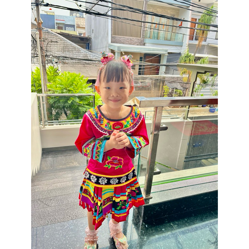 BAJU ADAT C HINA - BAJU CHEONGSAM - SET BAJU ADAT - SET KOSTUM - BAJU MONGOLIA - PRELOVED