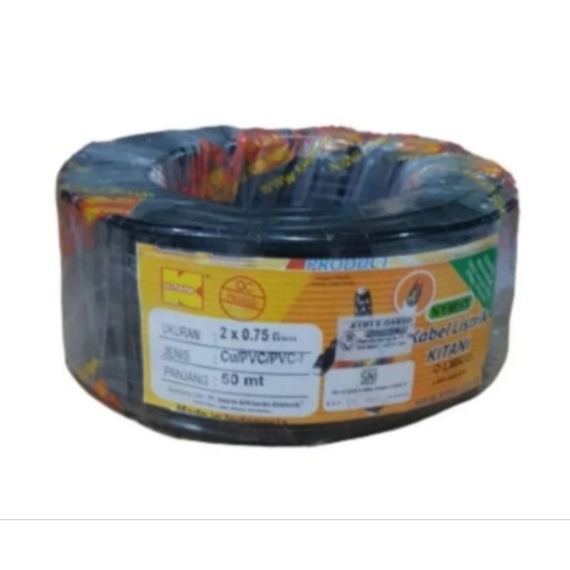 KABEL SERABUT TEMBAGA NYYHY 2X0.75 METERAN - KITANI