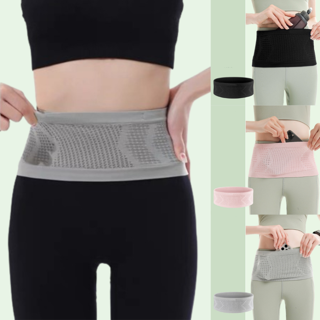 Oppa Style Shop Karet Pinggang Olahraga Tas Ponsel Lari Pria dan Wanita Karet Sabuk Pinggang