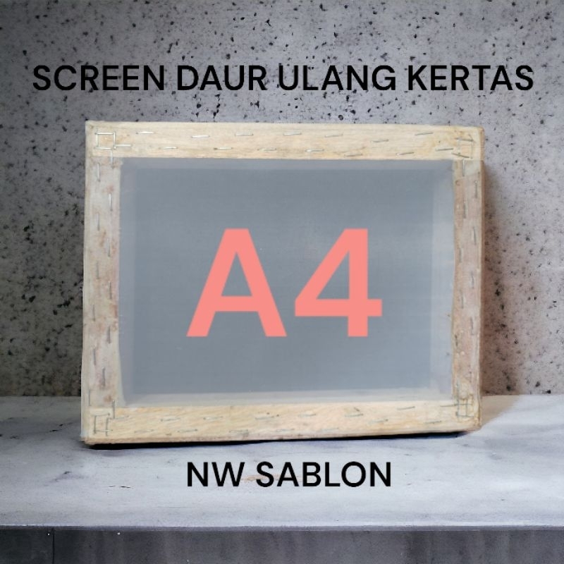 

Frame Screen daur ulang kertas, cetakan bubur kertas Ukuran A4