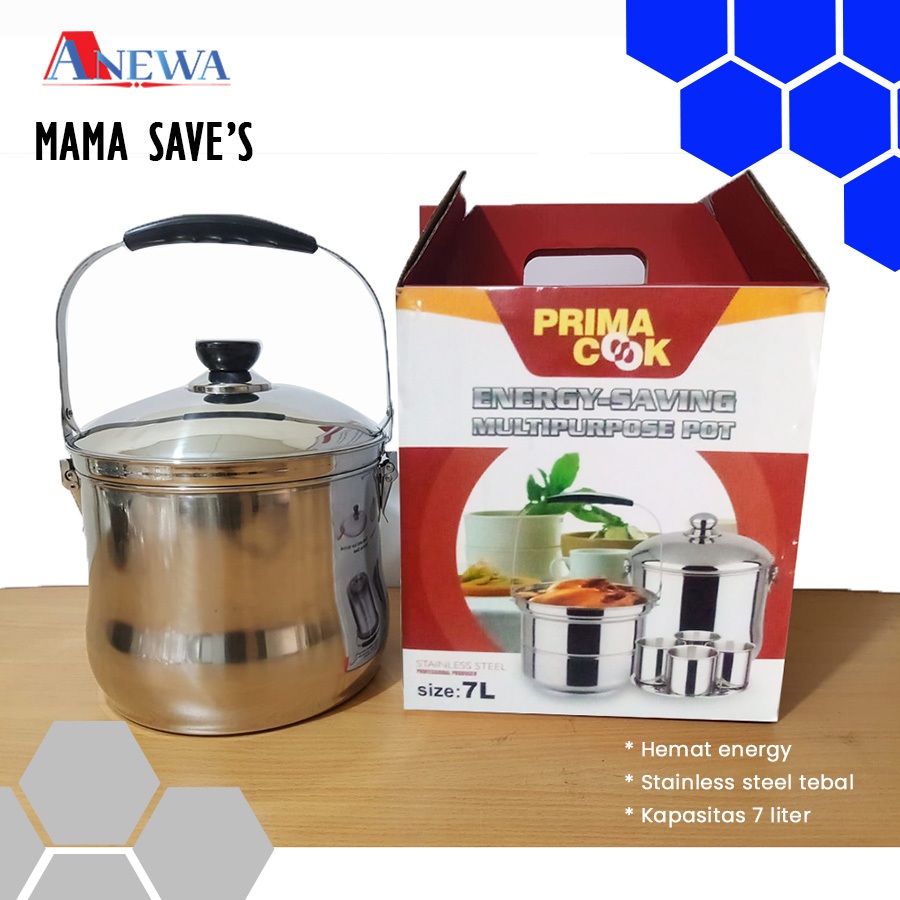 Anewa panci / dandang kukus / steamer mama save panci set