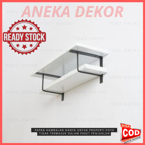 Rak Siku Besi Dinding Amnalan Kayu Minimalis / Siku Rak Ambalan Besi Tebal Dinding