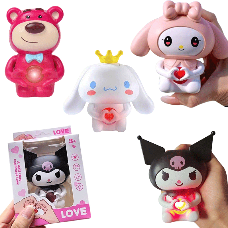 [VERSI AUDIO] I LOVE YOU Cinnamoroll Lampu Figure Kartun Lotso Sanrio Night Light Kawaii 3D LED Lamp
