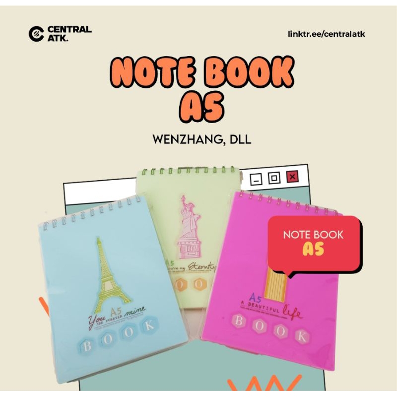 

Buku agenda spiral A5 beautiful life
