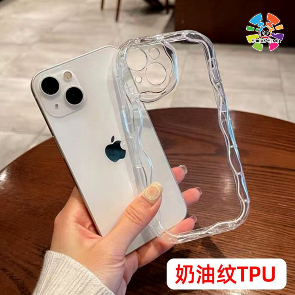 SOFTCASE SILIKON MELTING WAVY CLEAR BENING FOR REALME C60 C61 C63 NOTE 60 C65 4G DII9264