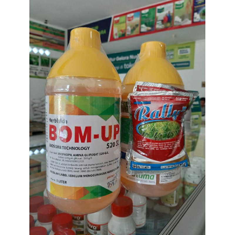 BOM-UP 520SL 1 liter + Rally 15gr Herbisida Obat Pembasmi Rumput Liar