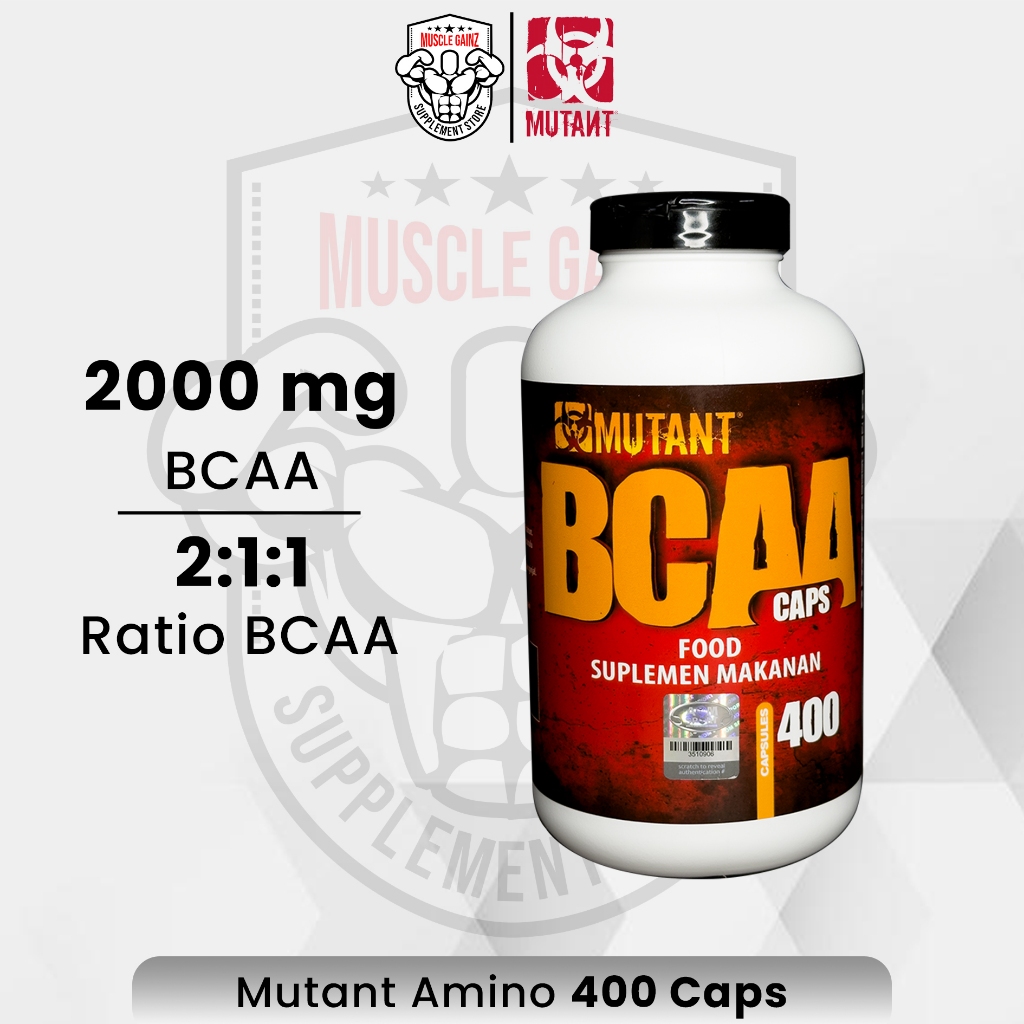 Mutant BCAA 400 capsul BCAA Kapsul Amino Mutant Asam Amino