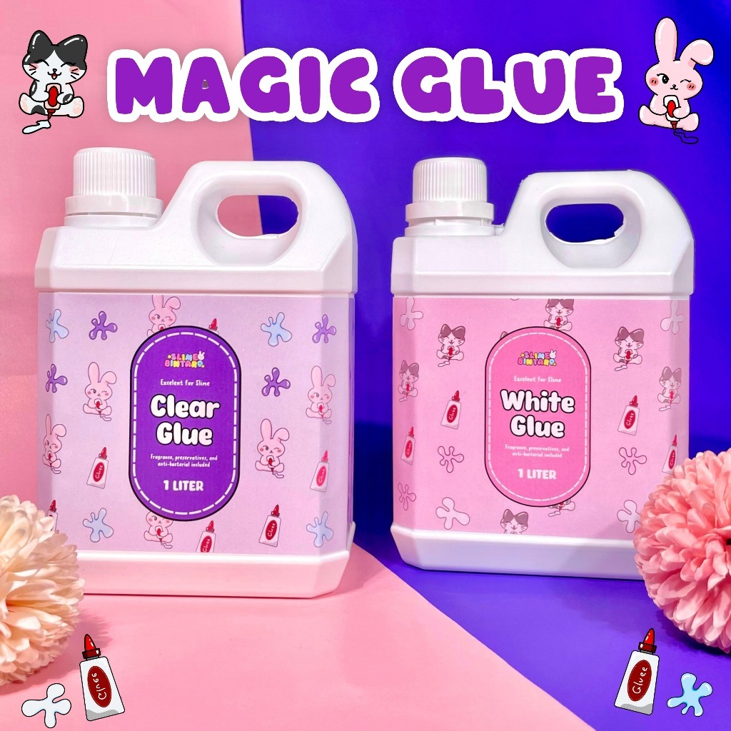 

⇎Magic Glue by Slime Bintaro || Clear Glue || White Glue || White Glue dan Clear Glue Termurah || Clear Glue dan White Glue 1 Liter || Clear Slime Lem Bening || White Glue Lem Putih || Lem Untuk Slime