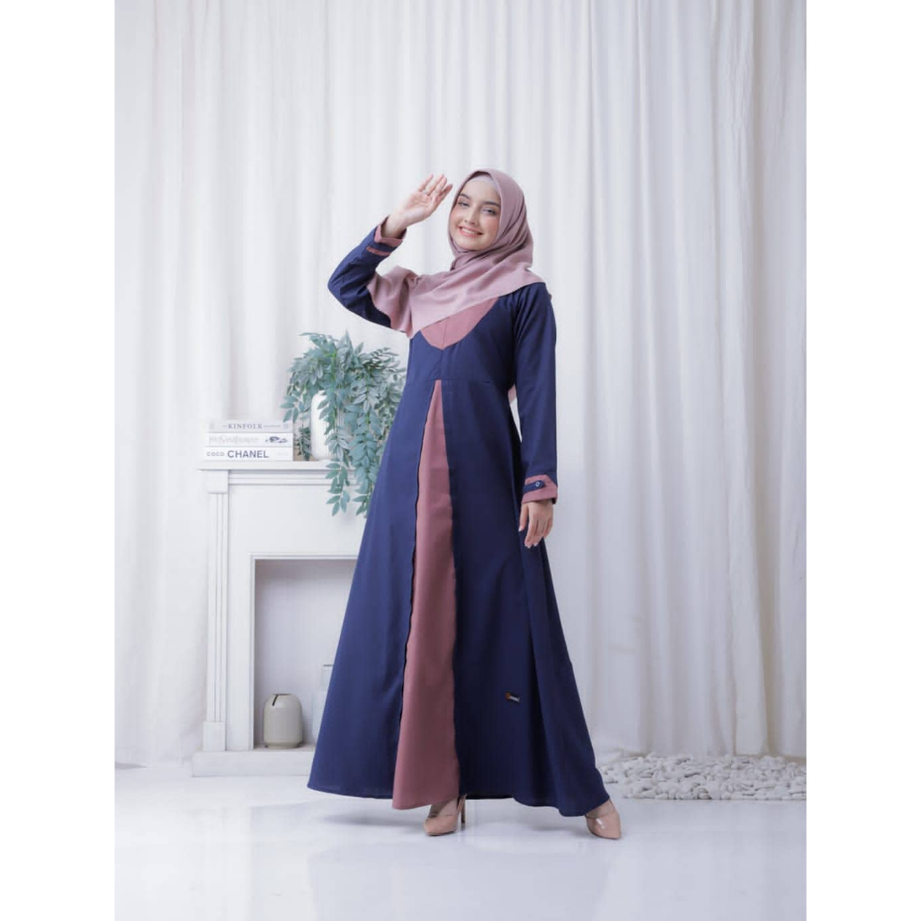 GAMIS IBU WANITA DEWASA SARIMBIT I05 BROWN SIENNA NAVY BAJU BUSANA MUSLIM MUSLIMAH BUSUI FRIENDLY BA
