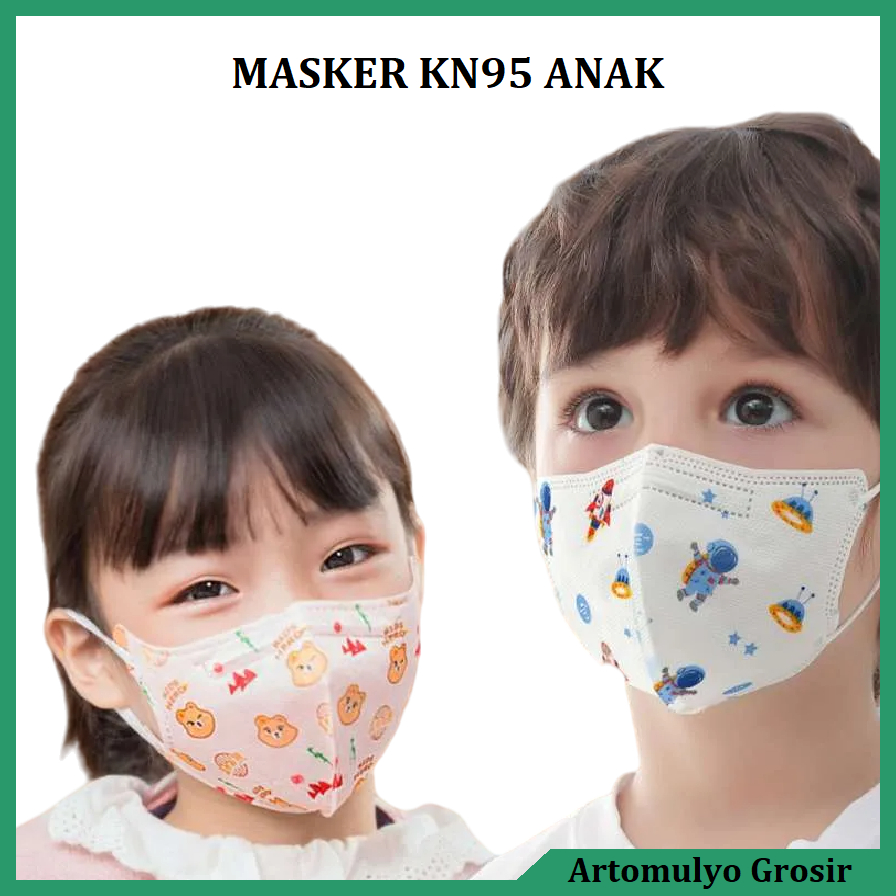 Masker Mouson Careion ANAK KN95 Pro Child Isi 10 Pcs Face Mask Anak Warna Warni Embos Original 5PLY 