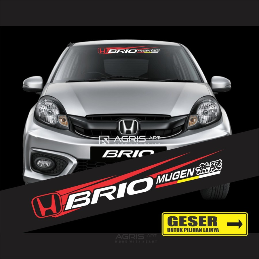 Stiker Cutting Kaca Mobil Brio Stiker Logo Mugen Stiker Kaca Honda Brio