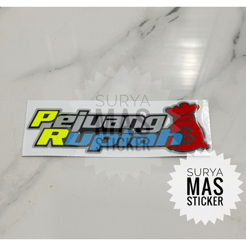 stiker viral pejuang rupiah hologram motor