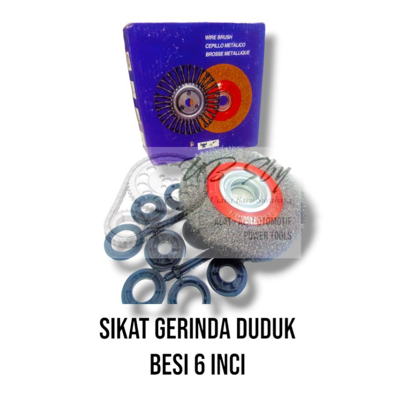 Sikat Gerinda Duduk Besi 6in