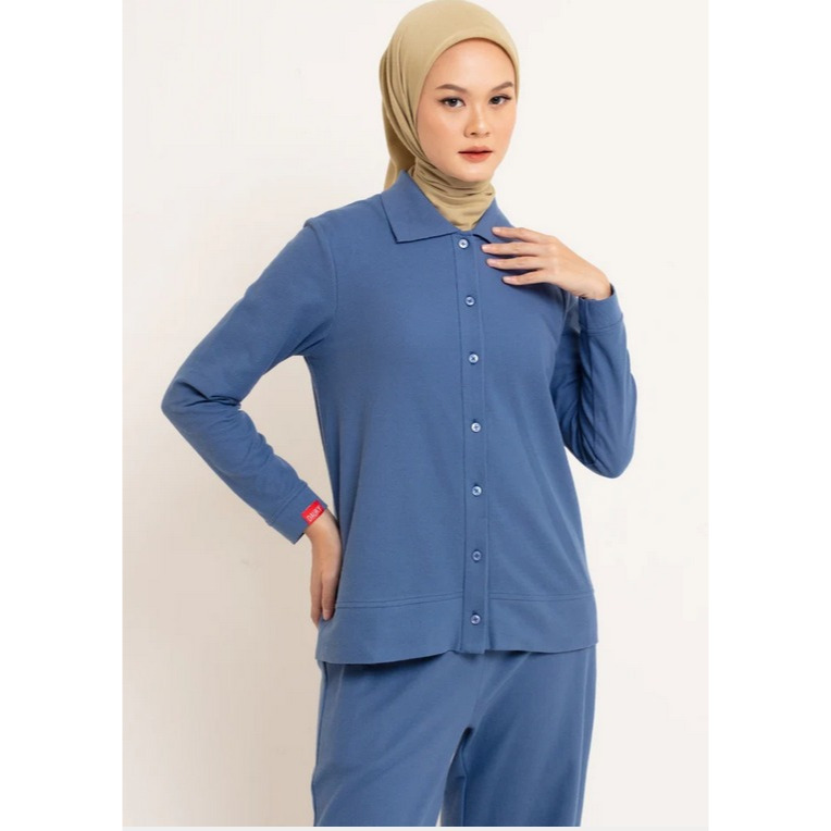 Dauky Cardigan Pique Cardigan Berbahan  Lacoste Pique Nyaman Dan Ringan Full Kancing outer wanita le