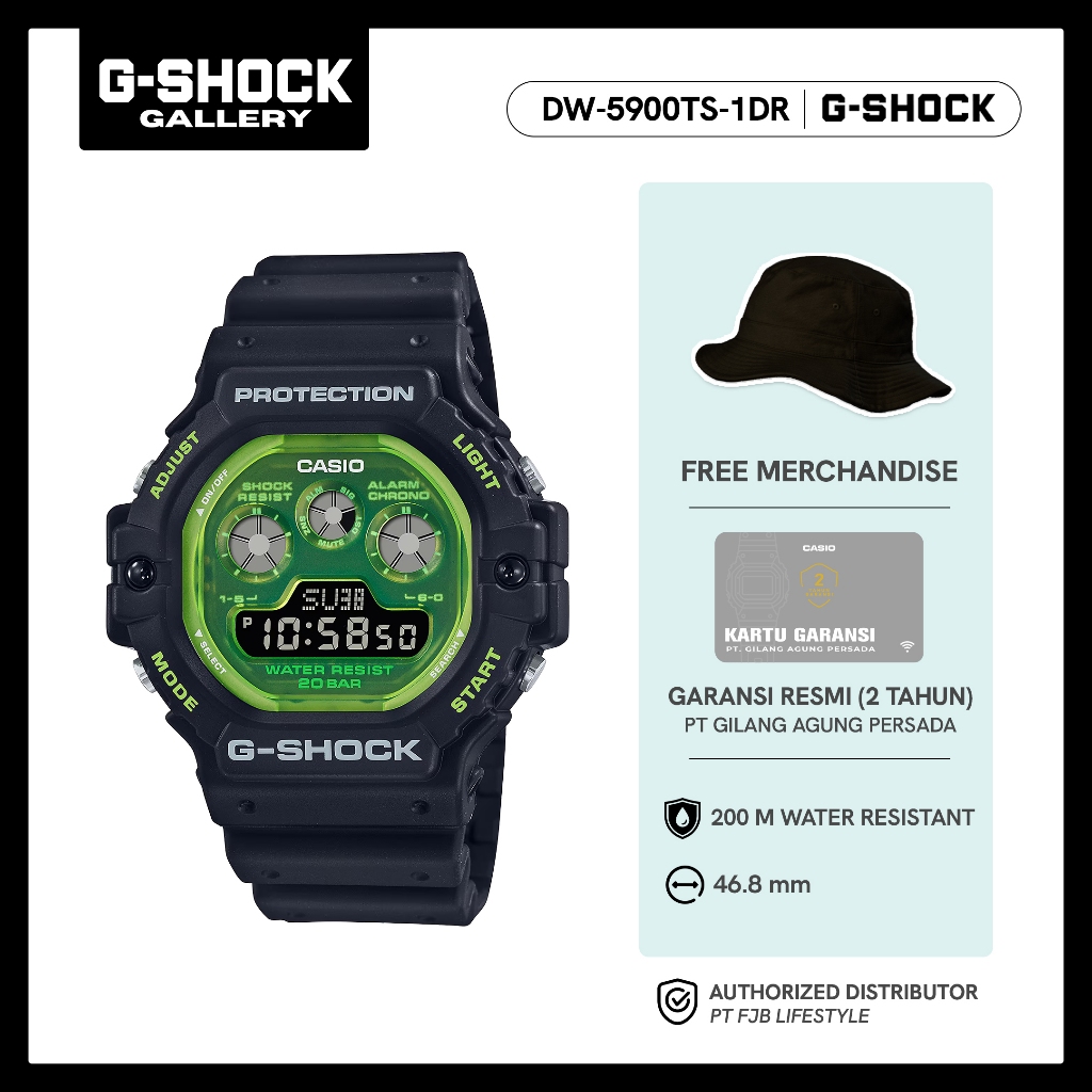 G-Shock Jam Tangan Pria Digital Original DW-5900TS-1DR