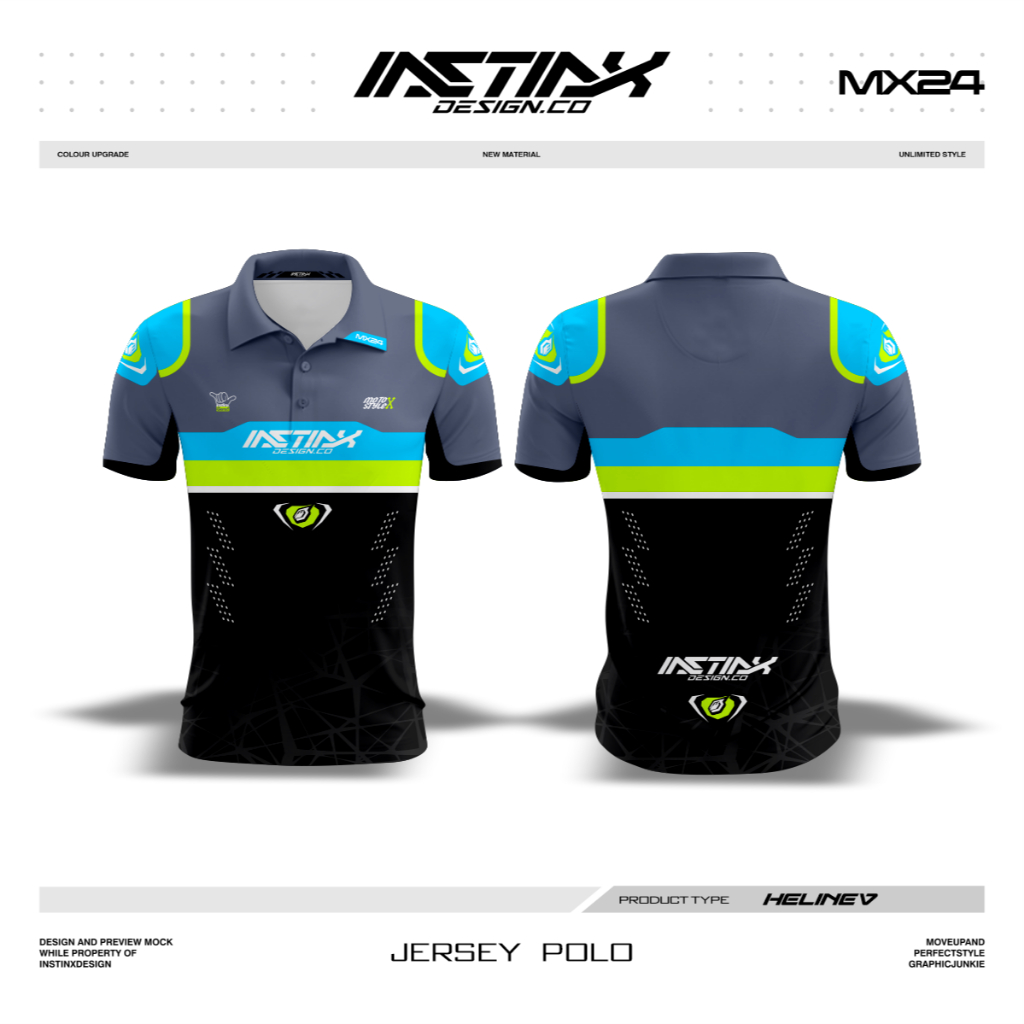 INSTINX DESIGN FACTORY -JERSEY RACING JERSEY POLO FULLPRITING JERSEY CREW BALAP DRAG GTX ROADRACE  J