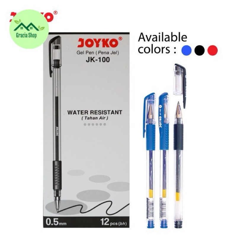 

Pulpen Joyko JK-100 / JK-100NT 0.5mm / Ballpoint Joyko Jk100 / Jk 100 NT / Gel Pen / Pena Jel Eceran Satuan