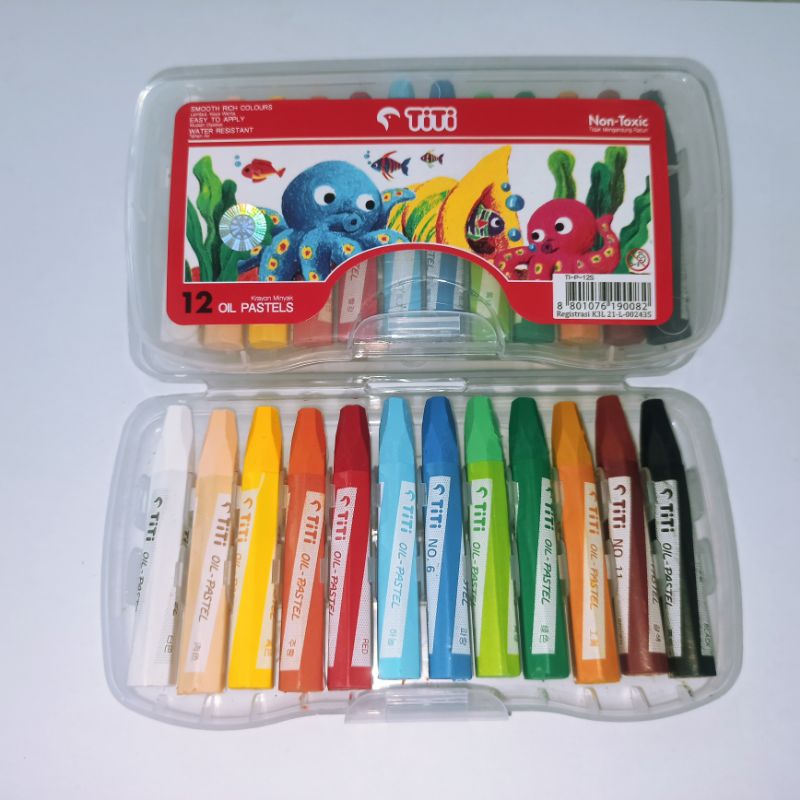 

Crayon TITI Oil Pastels Isi 12 Warna