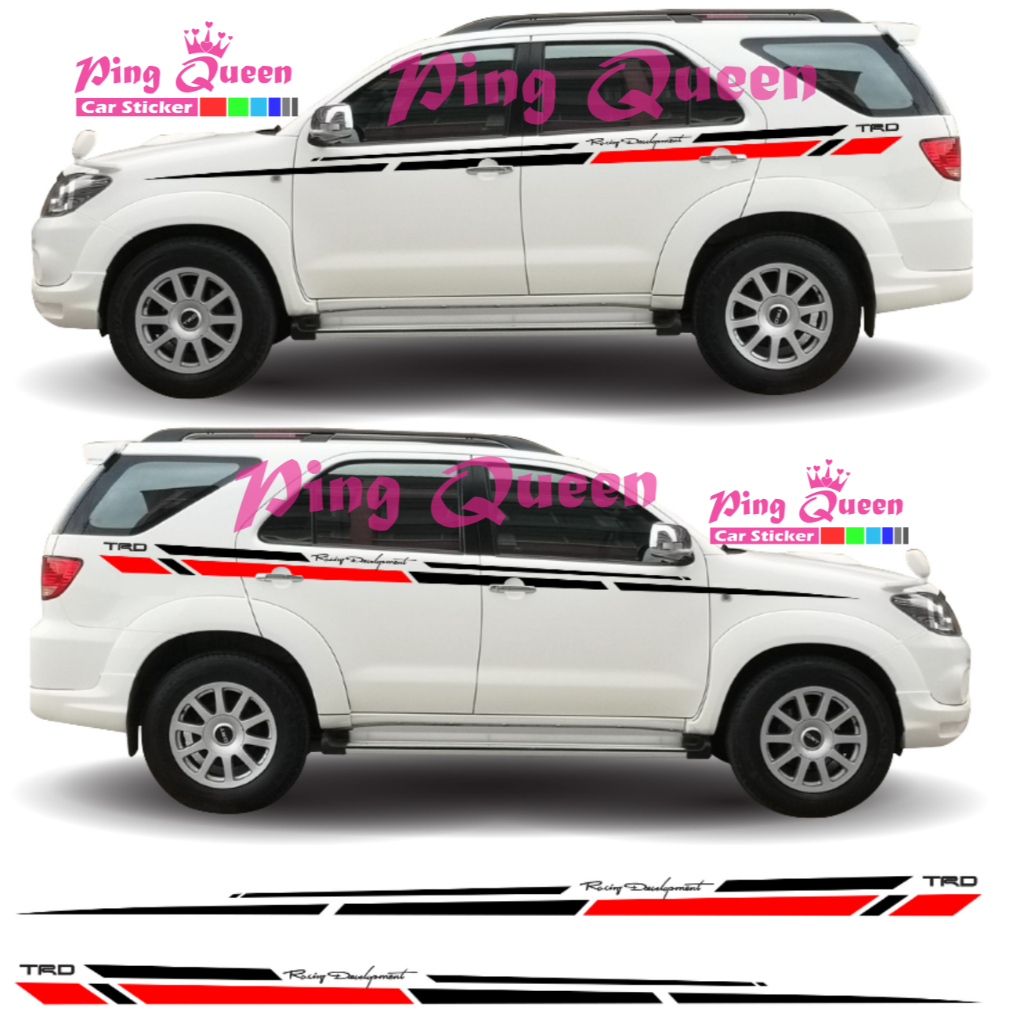STICKER CUTTING STICKER MOBIL TOYOTA FORTUNER STICKER LIST MOBIL FORTUNER