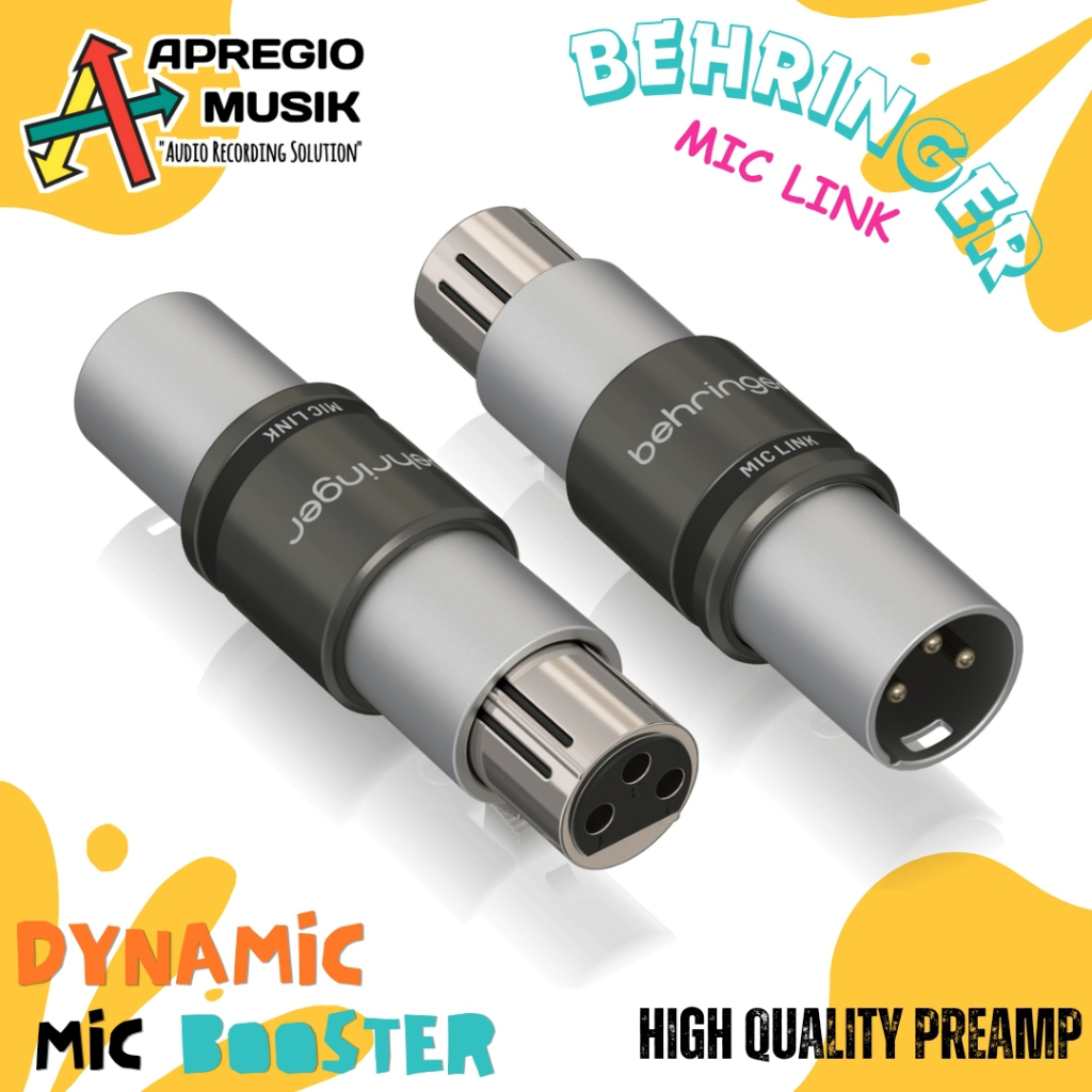 Behringer MIC LINK Compact Dynamic Microphone Mic Booster high quality Preamp