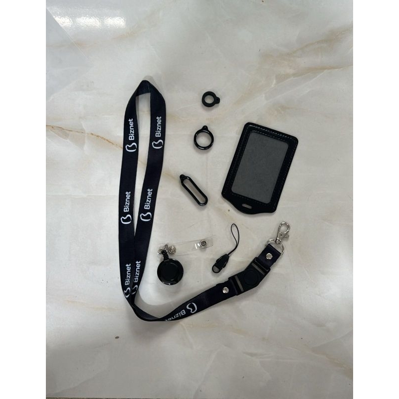 

Tali Lanyard BIZNET / Lanyard Hitam Premium / gantungan kunci / gantungan id card / gantungan flashdisk / nametag hp name tag / gantungan pengait handphone 1