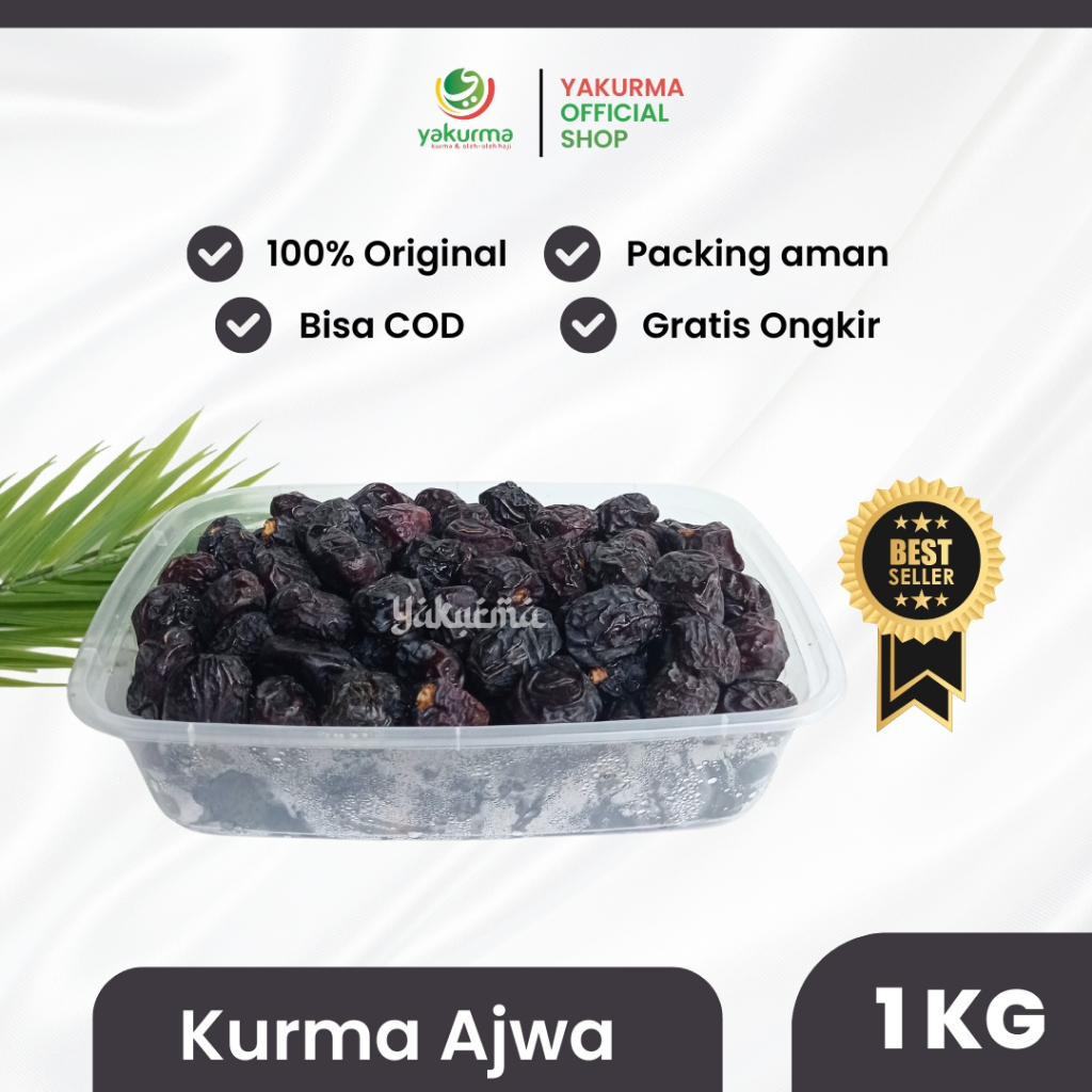 

Kurma Ajwa/Kurma Nabi 1kg kualitas premium
