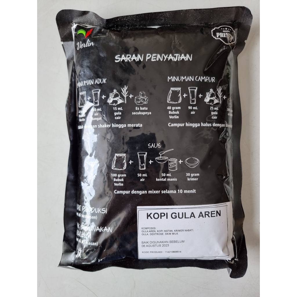 

Verlin kopi gula aren coffe vanila hazelnut avocado powder drink serbuk minuman instan 1 kg kopi alpukat