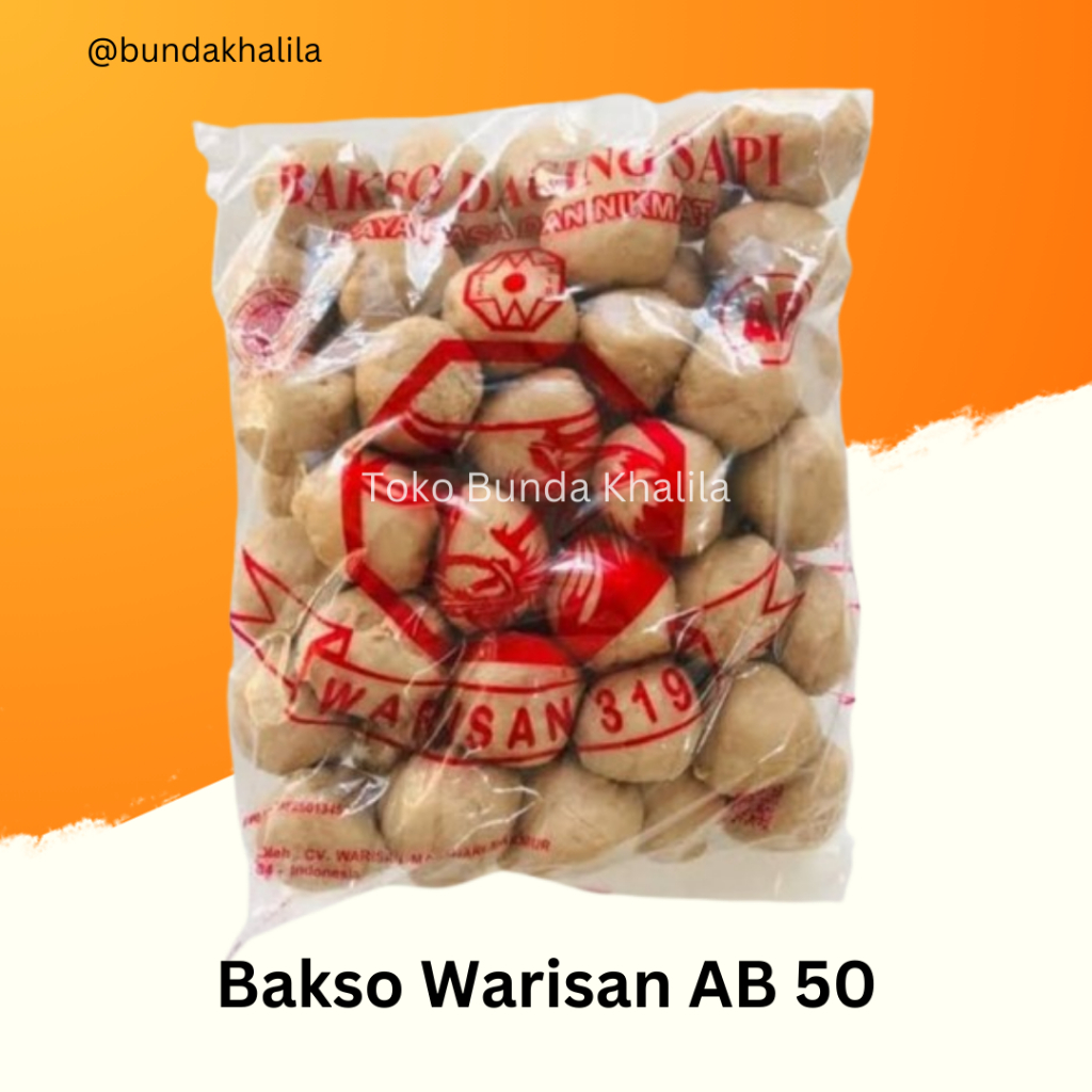 

Bakso Warisan 319 AB 50 Baso Daging Sapi 700 Gram Isi 50 Pcs