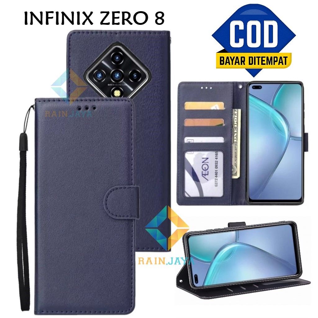 CASING HP INFINIX ZERO 8 MODEL FLIP BUKA TUTUP FLIP WALLET PREMIUM